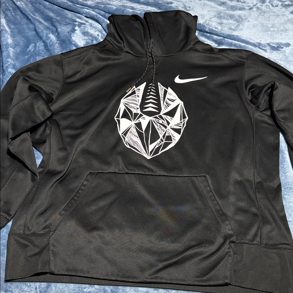 Nike Black Hoodie with Abstract Pattern